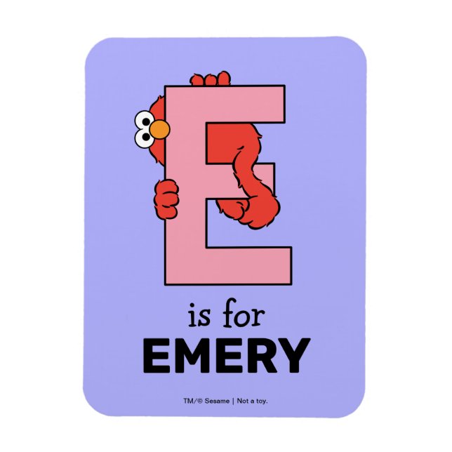 Elmo Alphabet | E Pink Magnet (Vertical)