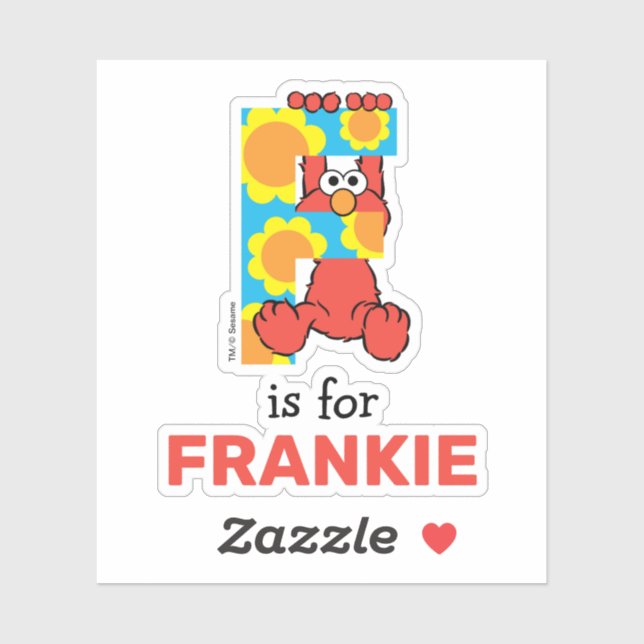 Elmo Alphabet | F Flowers (Sheet)