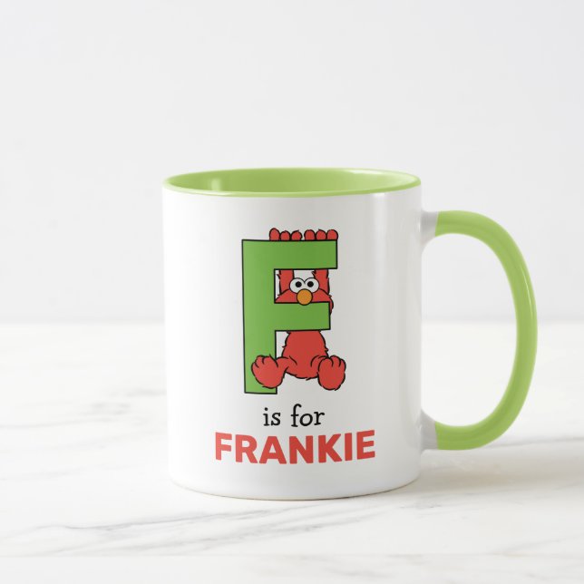 Elmo Alphabet | F Green Mug (Right)