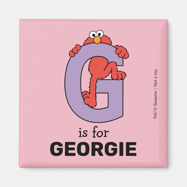 Elmo Alphabet | G Purple Magnet (Front)