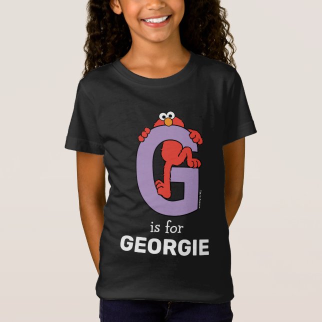 Elmo Alphabet | G Purple T-Shirt (Front)