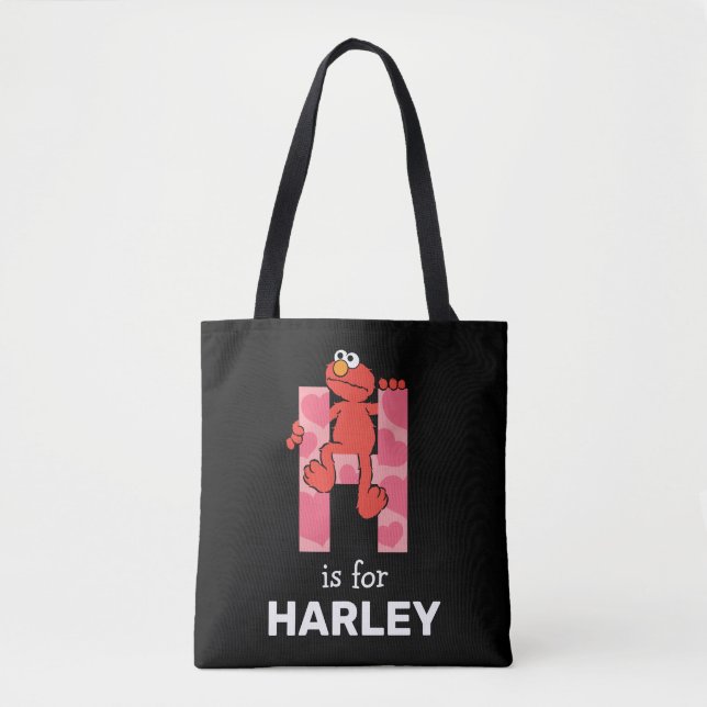 Elmo Alphabet | H Hearts Tote Bag (Front)
