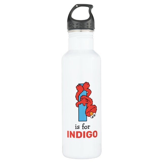 Elmo Alphabet | I Blue 710 Ml Water Bottle (Front)