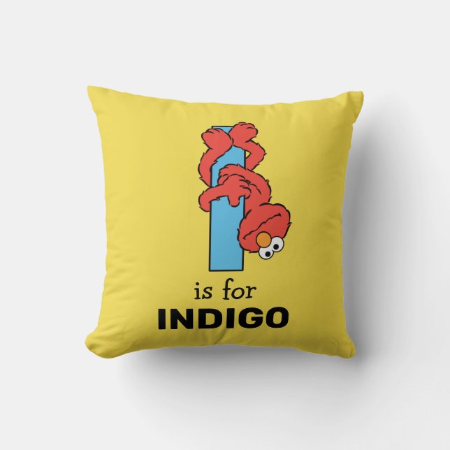 Elmo Alphabet | I Blue Cushion (Front)