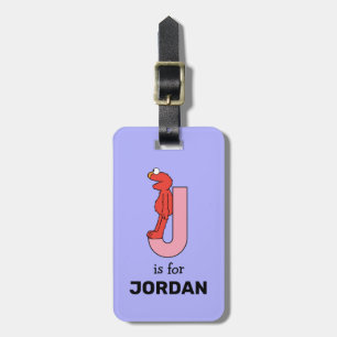 Elmo Alphabet   J Pink Luggage Tag