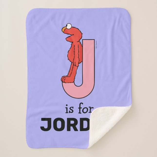 Elmo Alphabet | J Pink Sherpa Blanket (Front)