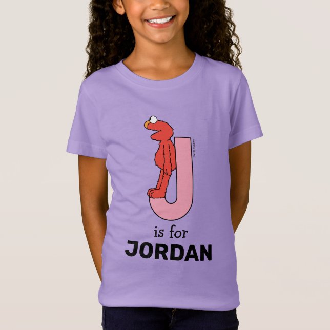 Elmo Alphabet | J Pink T-Shirt (Front)