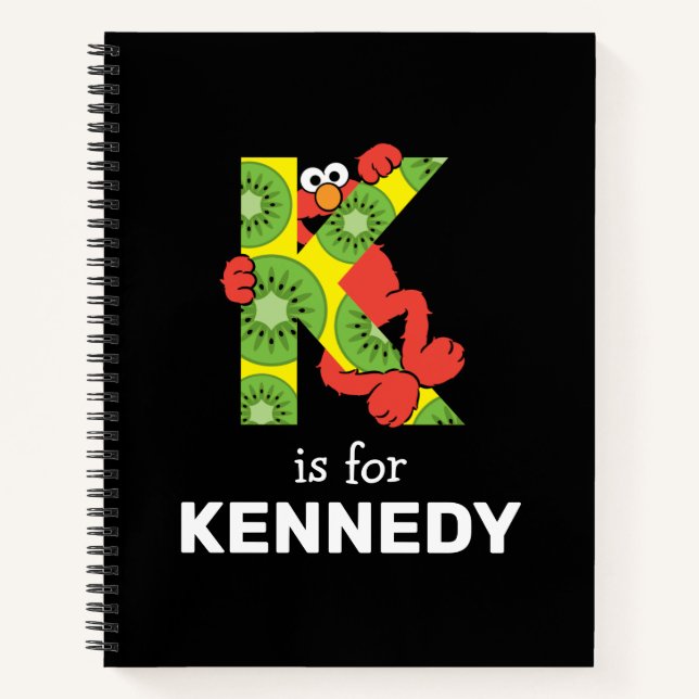 Elmo Alphabet | K Kiwi Notebook (Front)