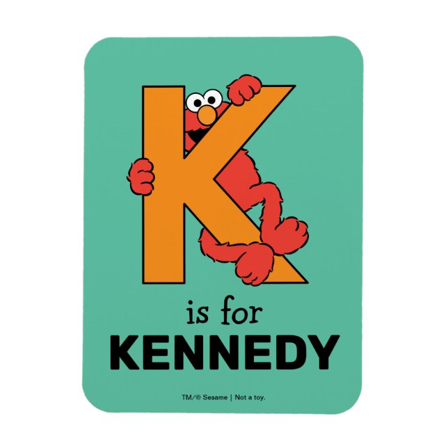 Elmo Alphabet | K Orange Magnet (Vertical)