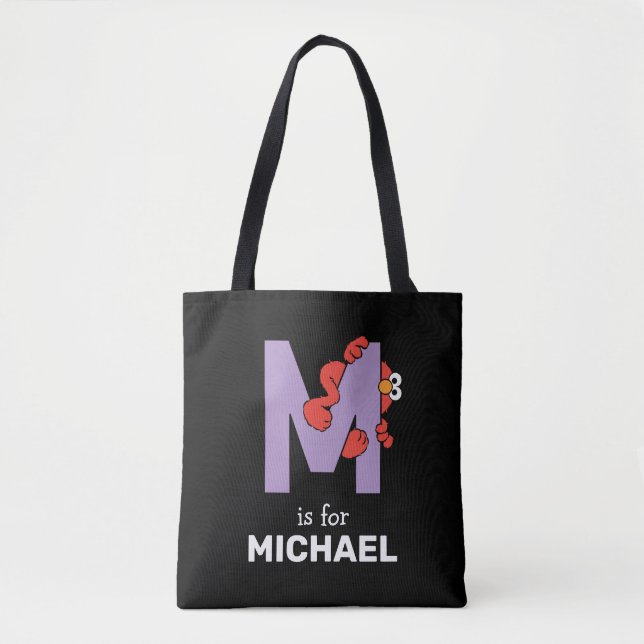 Elmo Alphabet | M Purple Tote Bag (Front)