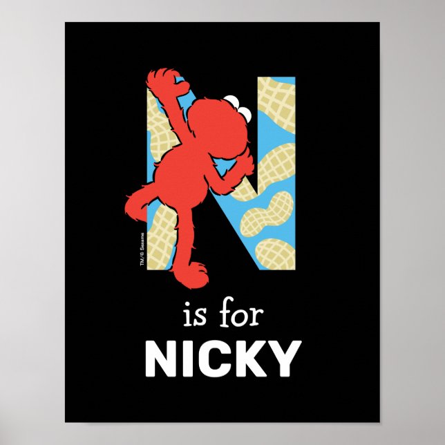 Elmo Alphabet | N Nuts Poster (Front)