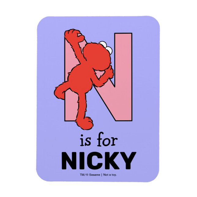 Elmo Alphabet | N Pink Magnet (Vertical)