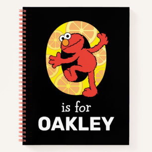 Elmo Alphabet O Orange Notebook