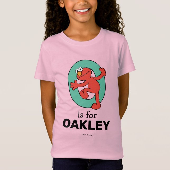 Elmo Alphabet | O Teal T-Shirt (Front)