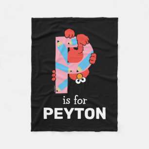 Elmo Alphabet   P Pencil Fleece Blanket
