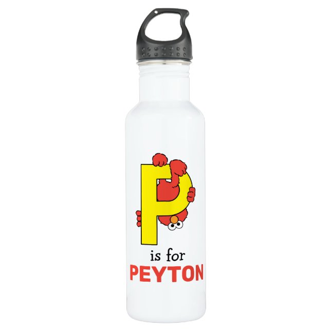 Elmo Alphabet | P Yellow 710 Ml Water Bottle (Front)