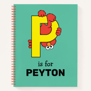 Elmo Alphabet P Yellow Notebook