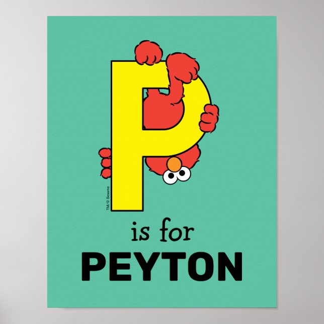 Elmo Alphabet | P Yellow Poster (Front)