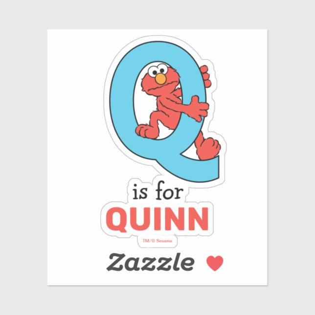 Elmo Alphabet | Q Blue (Sheet)