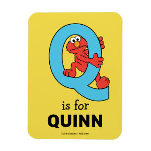 Elmo Alphabet   Q Blue Magnet