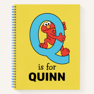Elmo Alphabet Q Blue Notebook