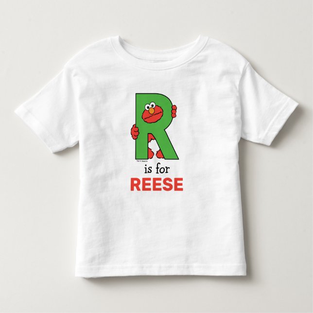 Elmo Alphabet | R Green Toddler T-Shirt (Front)