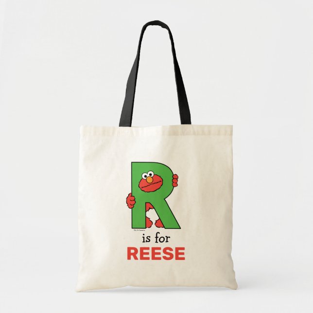 Elmo Alphabet | R Green Tote Bag (Front)