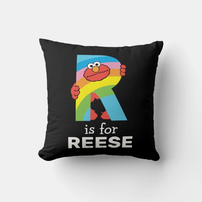 Elmo Alphabet | R Rainbow Cushion (Front)