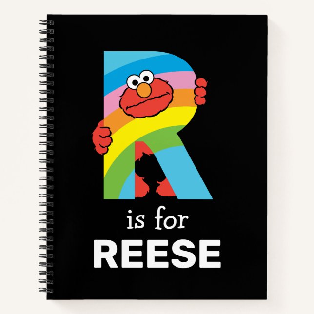 Elmo Alphabet | R Rainbow Notebook (Front)