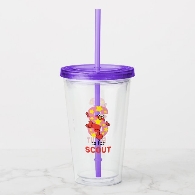Elmo Alphabet | S Star Acrylic Tumbler (Front)