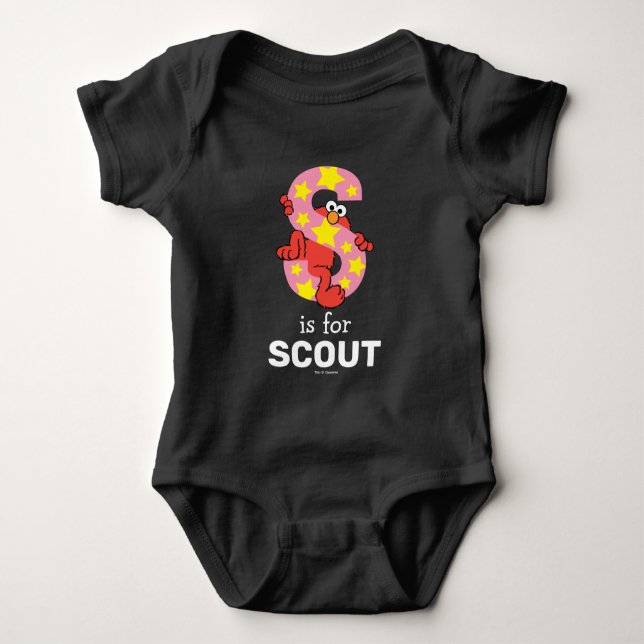 Elmo Alphabet | S Star Baby Bodysuit (Front)