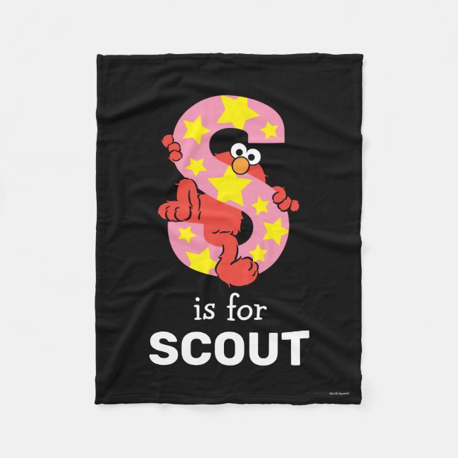 Elmo Alphabet | S Star Fleece Blanket (Front)