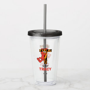 Elmo Alphabet   T Tiger Acrylic Tumbler