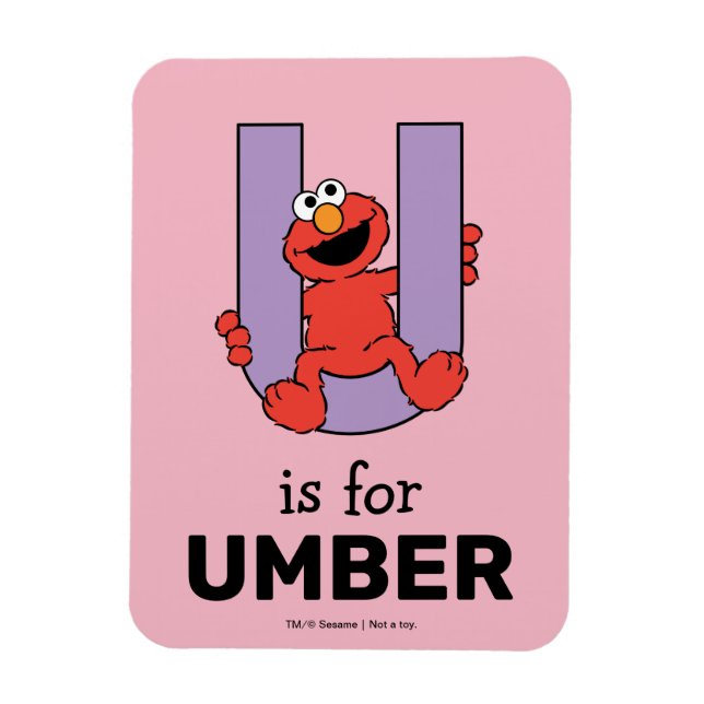 Elmo Alphabet | U Purple Magnet (Vertical)