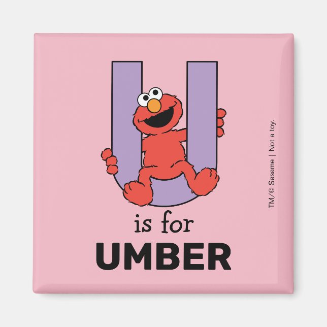 Elmo Alphabet | U Purple Magnet (Front)