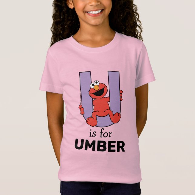 Elmo Alphabet | U Purple T-Shirt (Front)