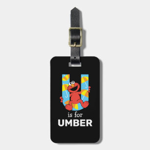 Elmo Alphabet U Umbrella Luggage Tag