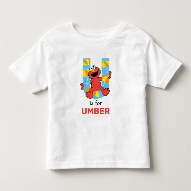 Elmo Alphabet | U Umbrella Toddler T-Shirt (Front)