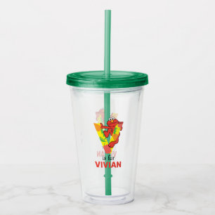 Elmo Alphabet   V Vegetable Acrylic Tumbler