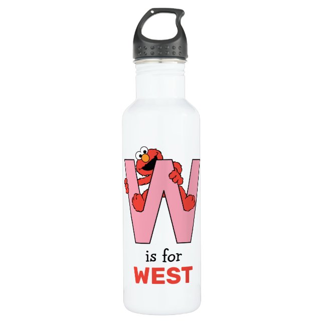 Elmo Alphabet | W Pink 710 Ml Water Bottle (Front)