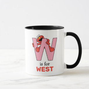 Elmo Alphabet   W Pink Mug