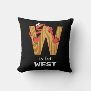 Elmo Alphabet   W Wood Cushion