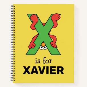 Elmo Alphabet   X Green Notebook