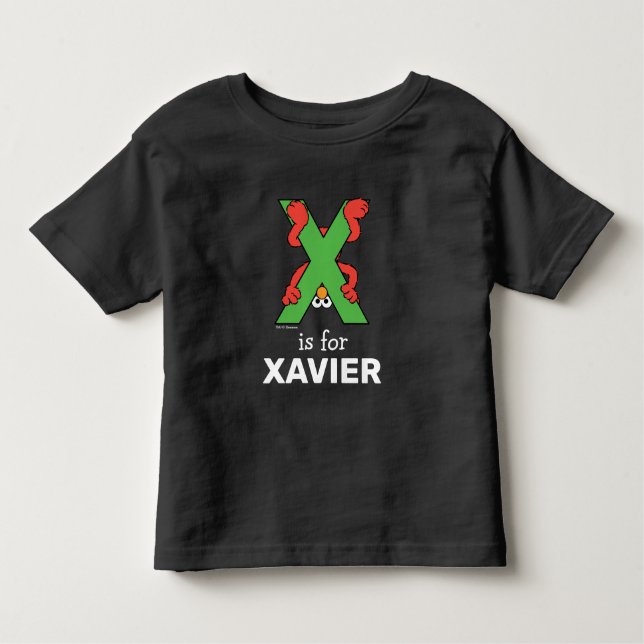 Elmo Alphabet | X Green Toddler T-Shirt (Front)
