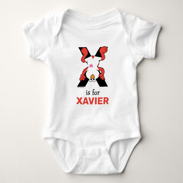 Elmo Alphabet | X Xray Baby Bodysuit (Front)