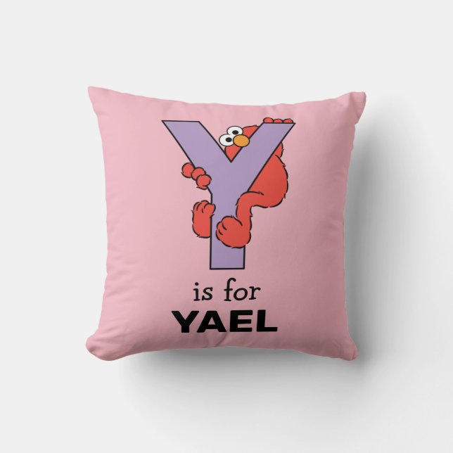 Elmo Alphabet | Y Purple Cushion (Front)