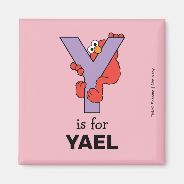Elmo Alphabet | Y Purple Magnet (Front)