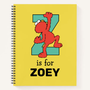 Elmo Alphabet Z Teal Notebook