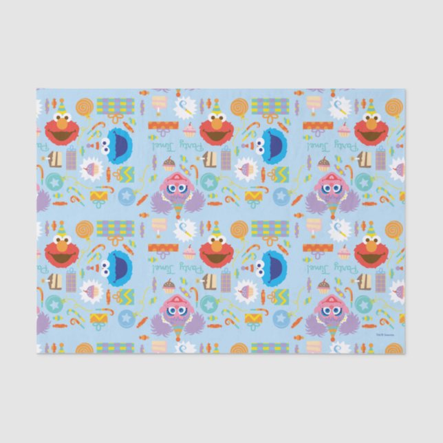 Elmo and Abby Birthday Tissue Paper (Front)