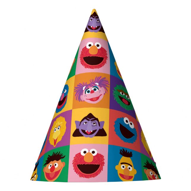 Elmo and Friends Wrapping Paper Party Hat (Front)
